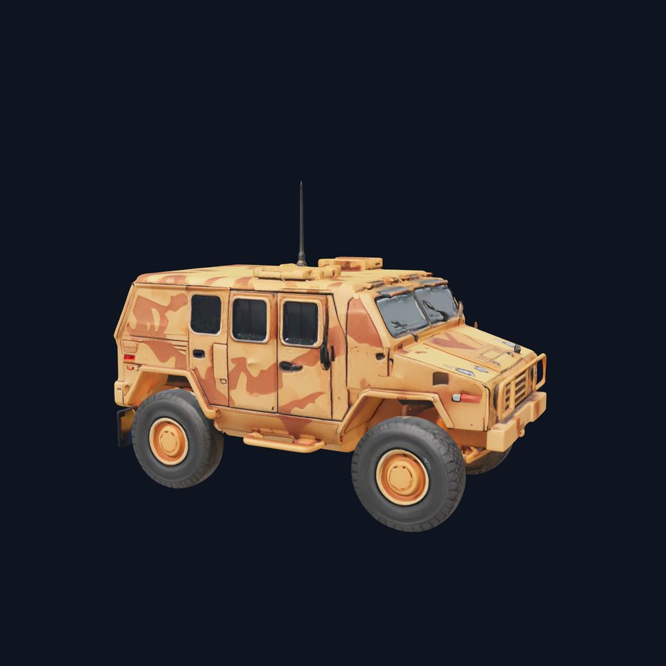 Desert Camouflage Armored Vehicle model pack