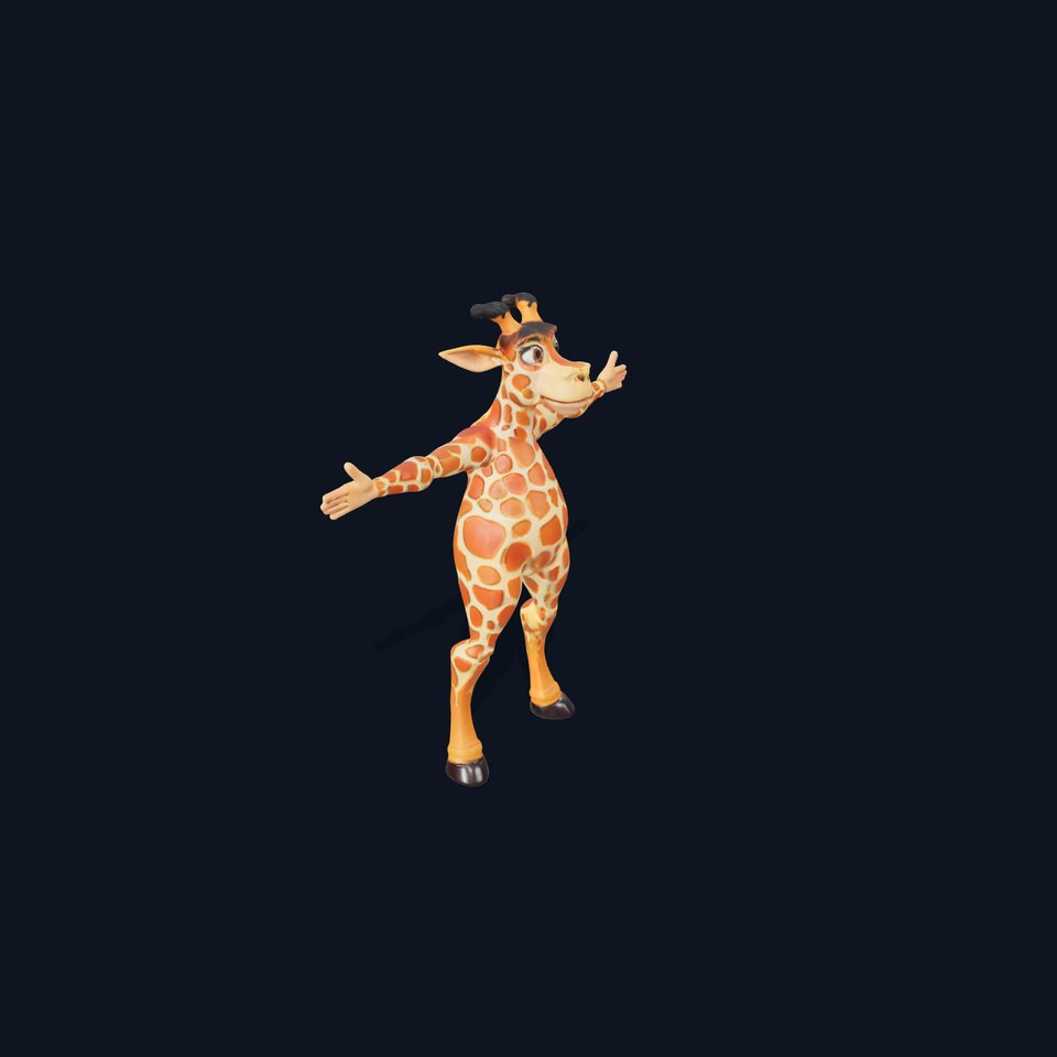 Cartoon Giraffe Character model pack