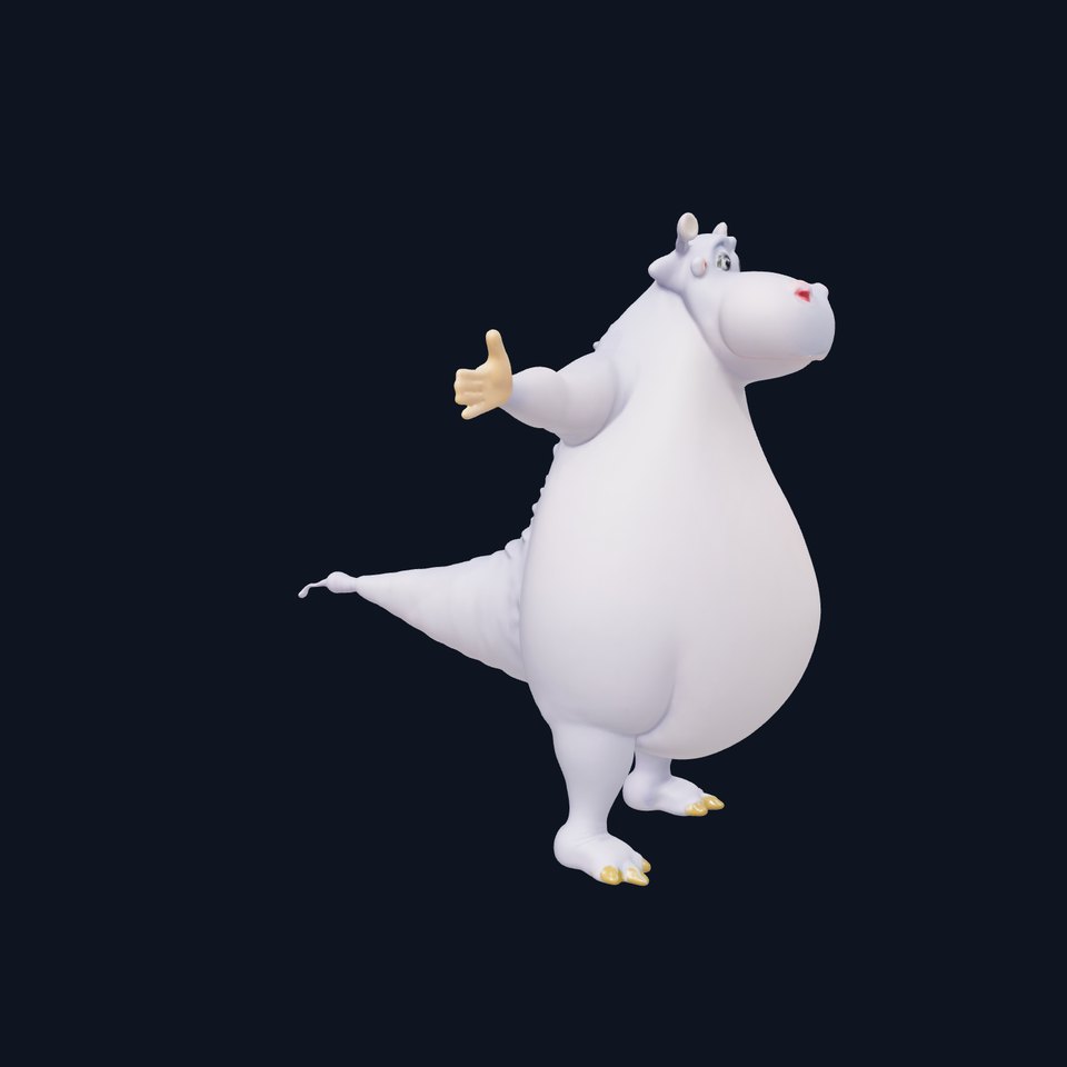Playful Hippo Character model pack