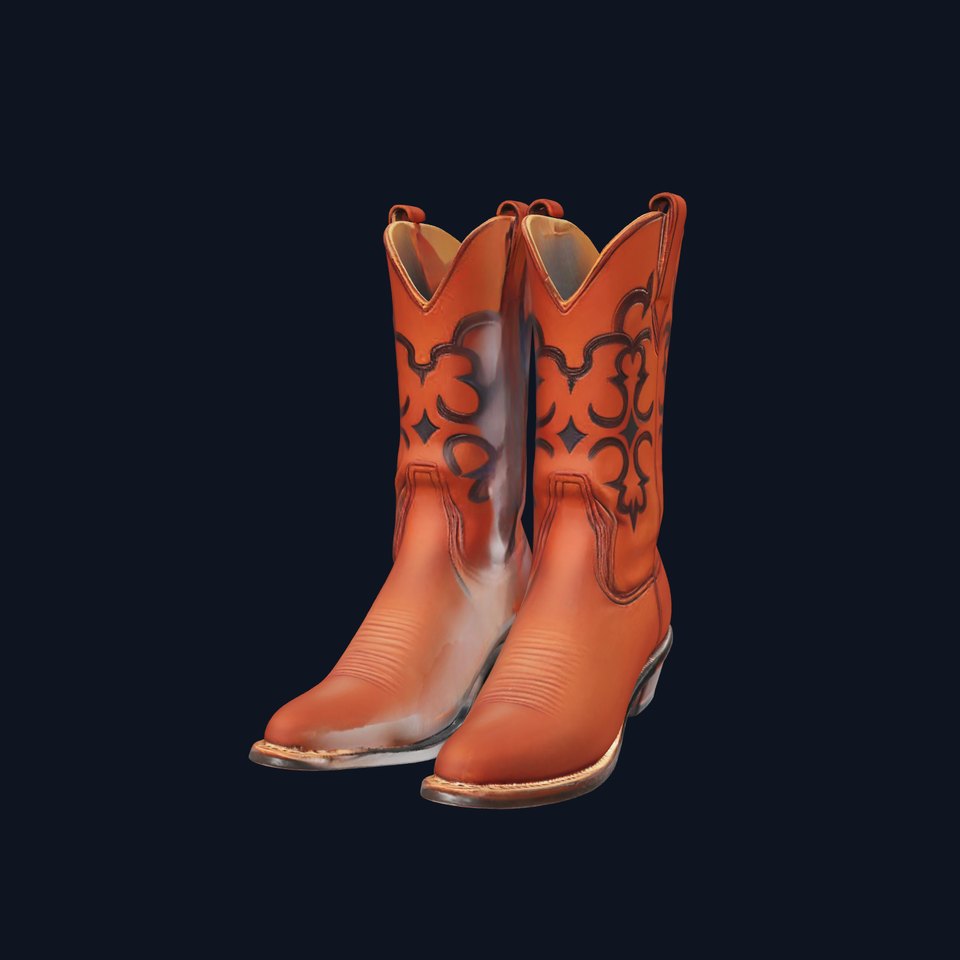 Vintage Western Boots model pack