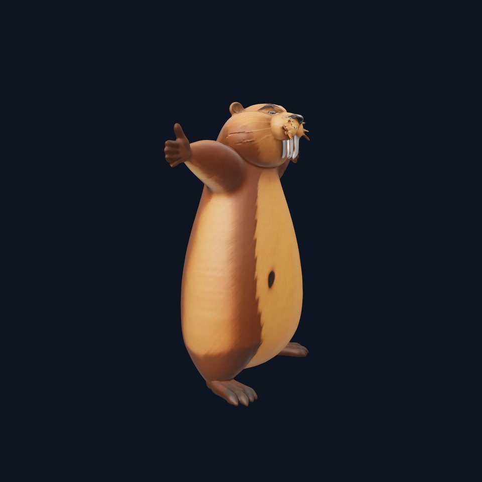 Charming Beaver Character model pack
