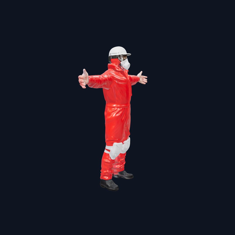 Red Protective Suit model pack