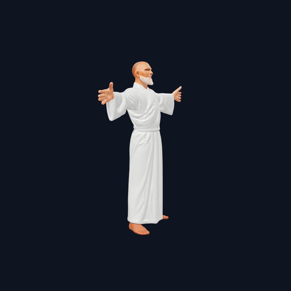 Serene White Robe model pack
