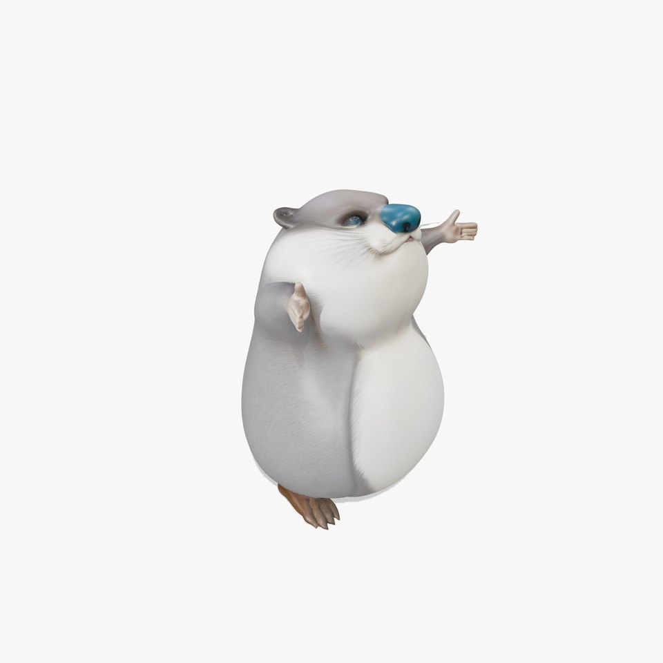 Cheerful Otter Character model pack