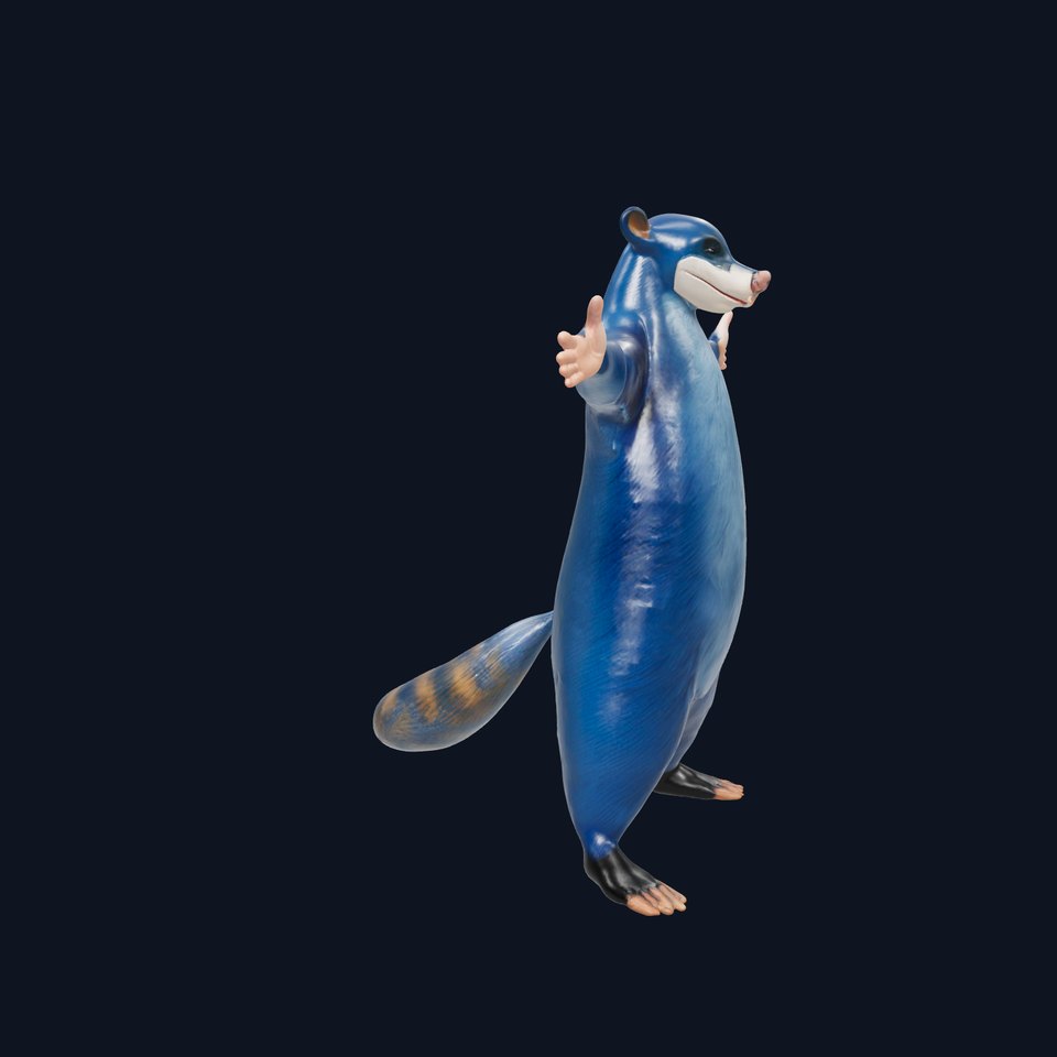 Blue Furry Bear model pack