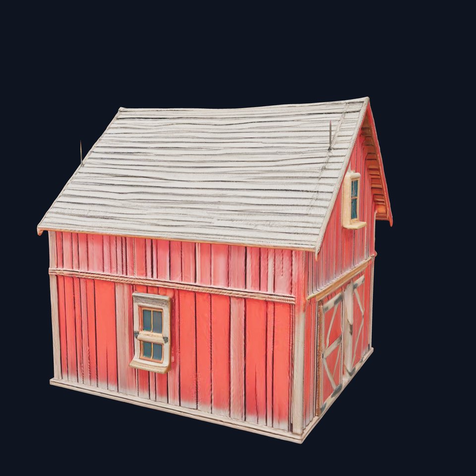 Rustic Red Barn model pack