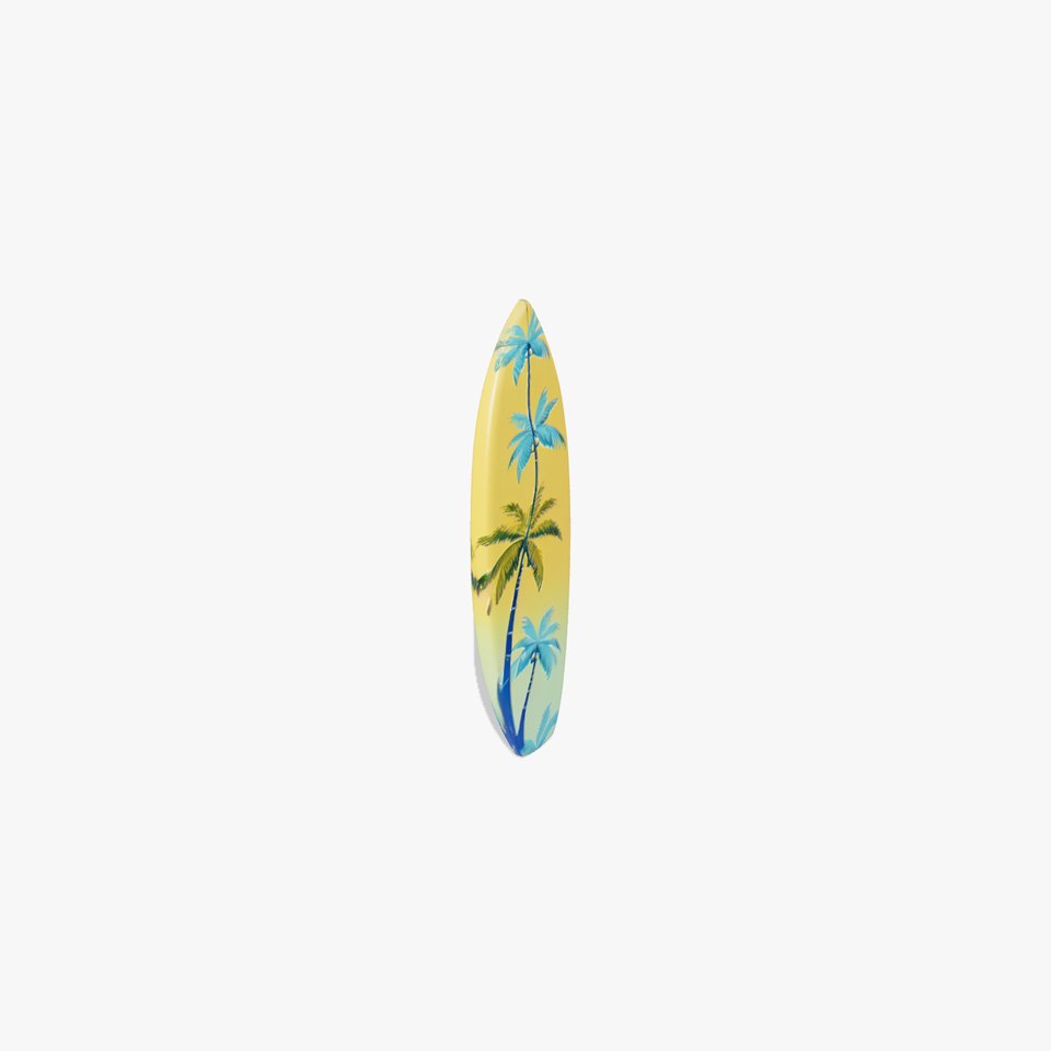 Tropical Palm Surfboard model pack