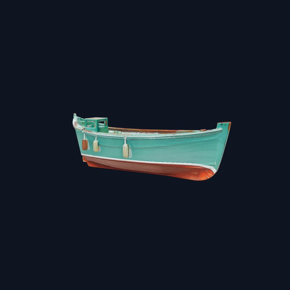 Vintage Turquoise Boat model pack