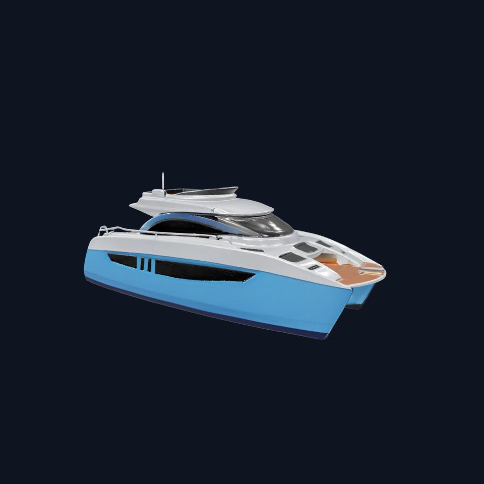 Sleek Catamaran Yacht model pack