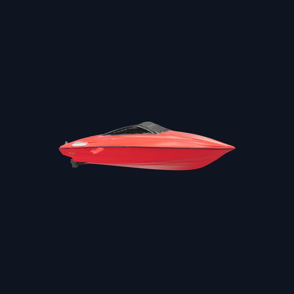 Sleek Red Speedboat model pack