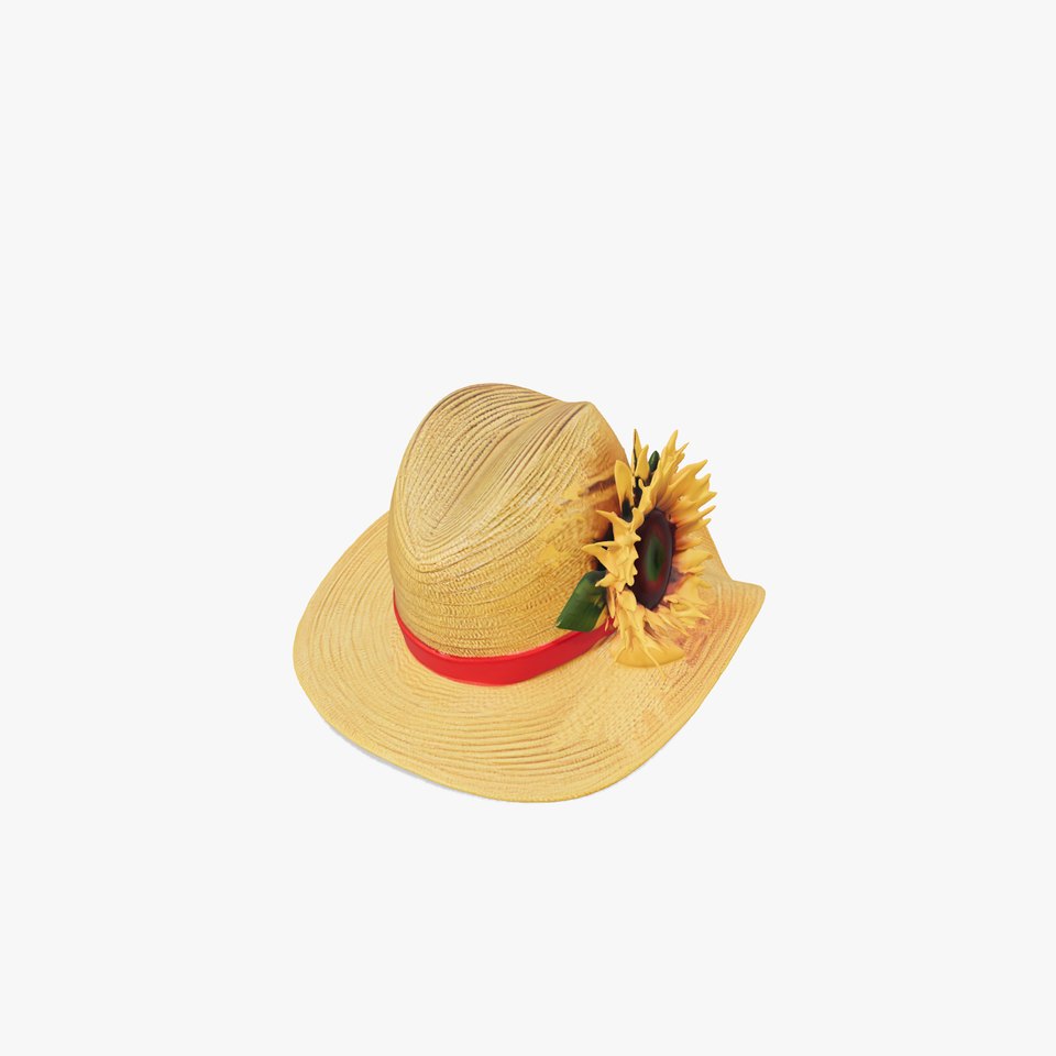 Sunflower Straw Hat model pack