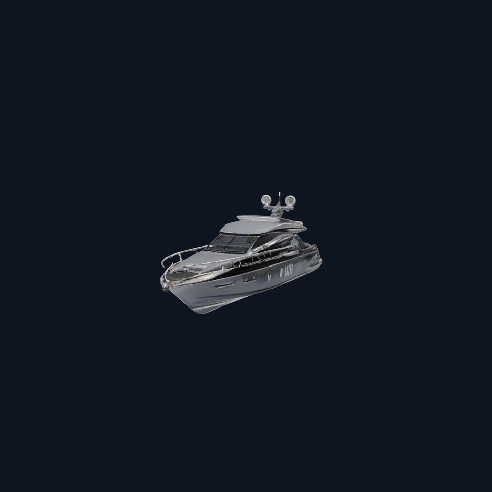 Sleek Black Yacht model pack