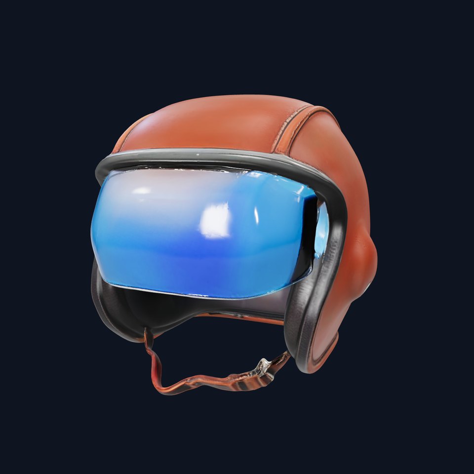 Vintage Brown Helmet model pack