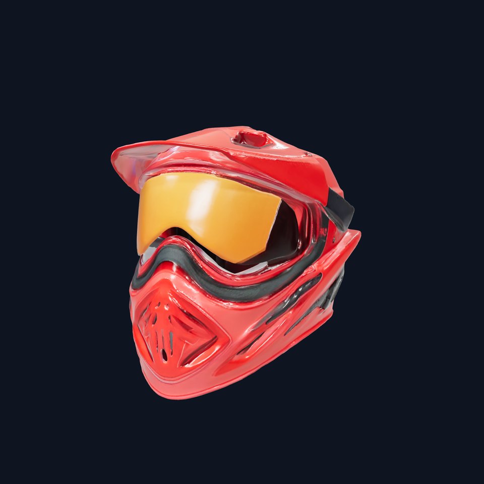 Red Racing Helmet model pack