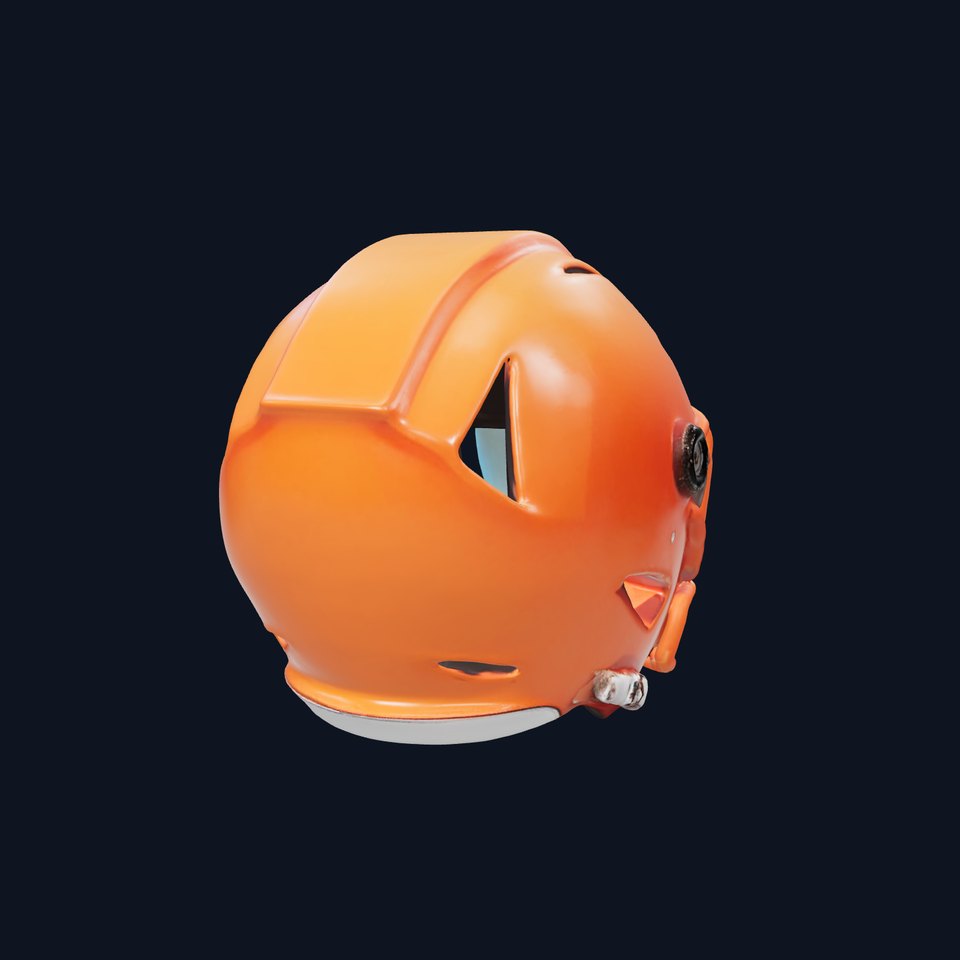 Vibrant Orange Helmet model pack