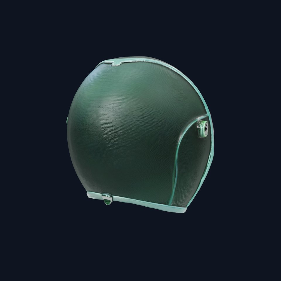 Green Textured Helmet model pack