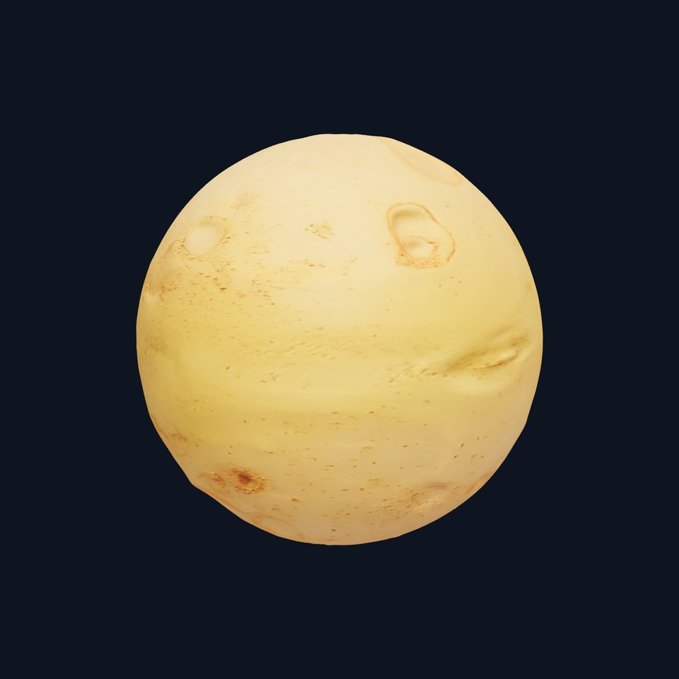 HQ PBR Textures Set Cratered Mars Surface