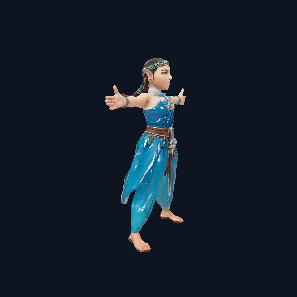 Elegant Elven Warrior model pack