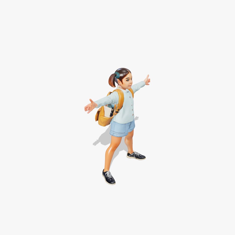 Cheerful Student model pack