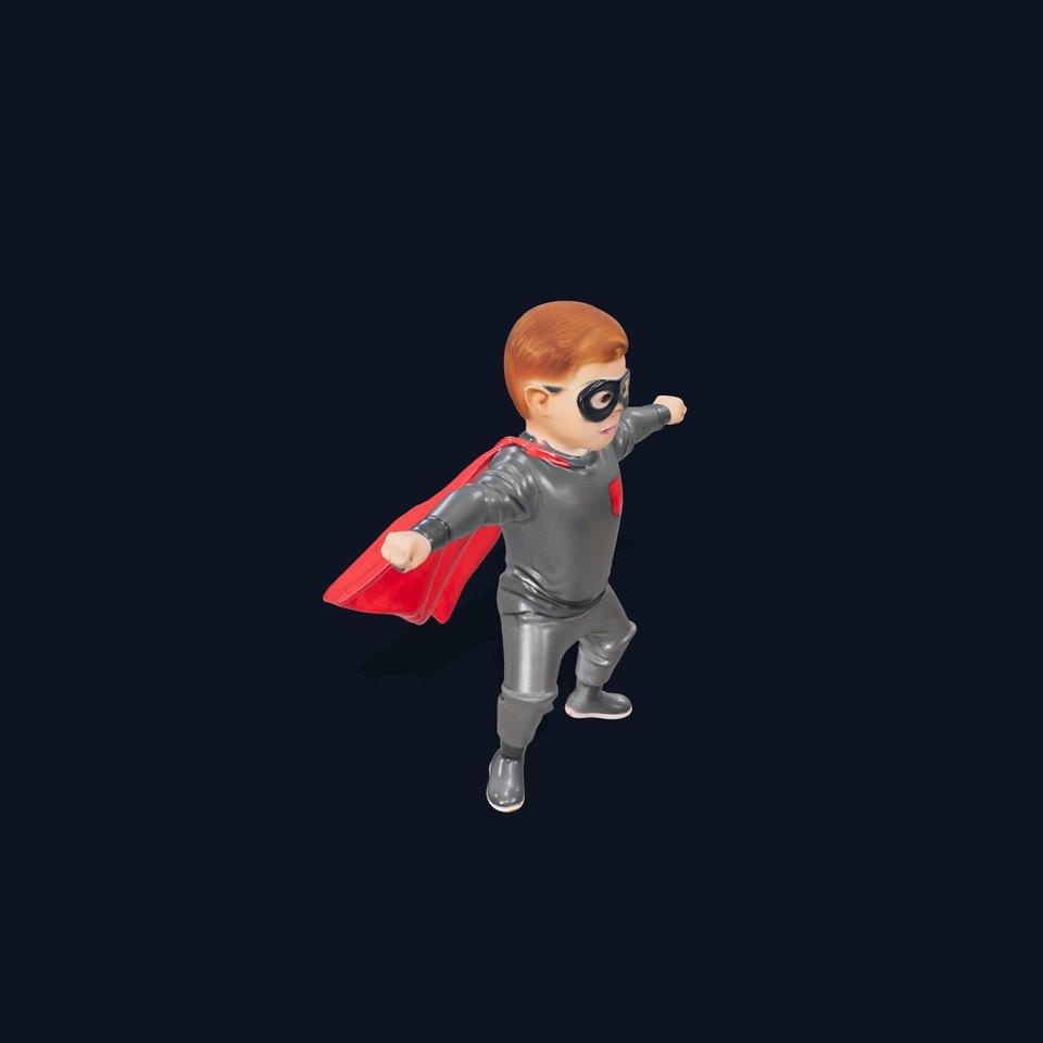 Gray Superhero Kid model pack