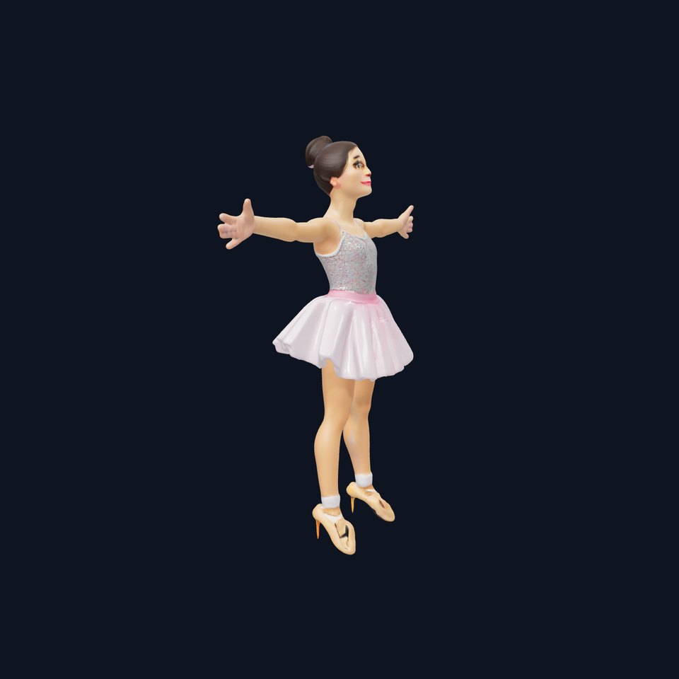 Elegant Tutu Ballerina model pack