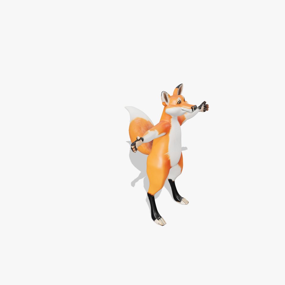 Cheerful Fox Cartoon model pack