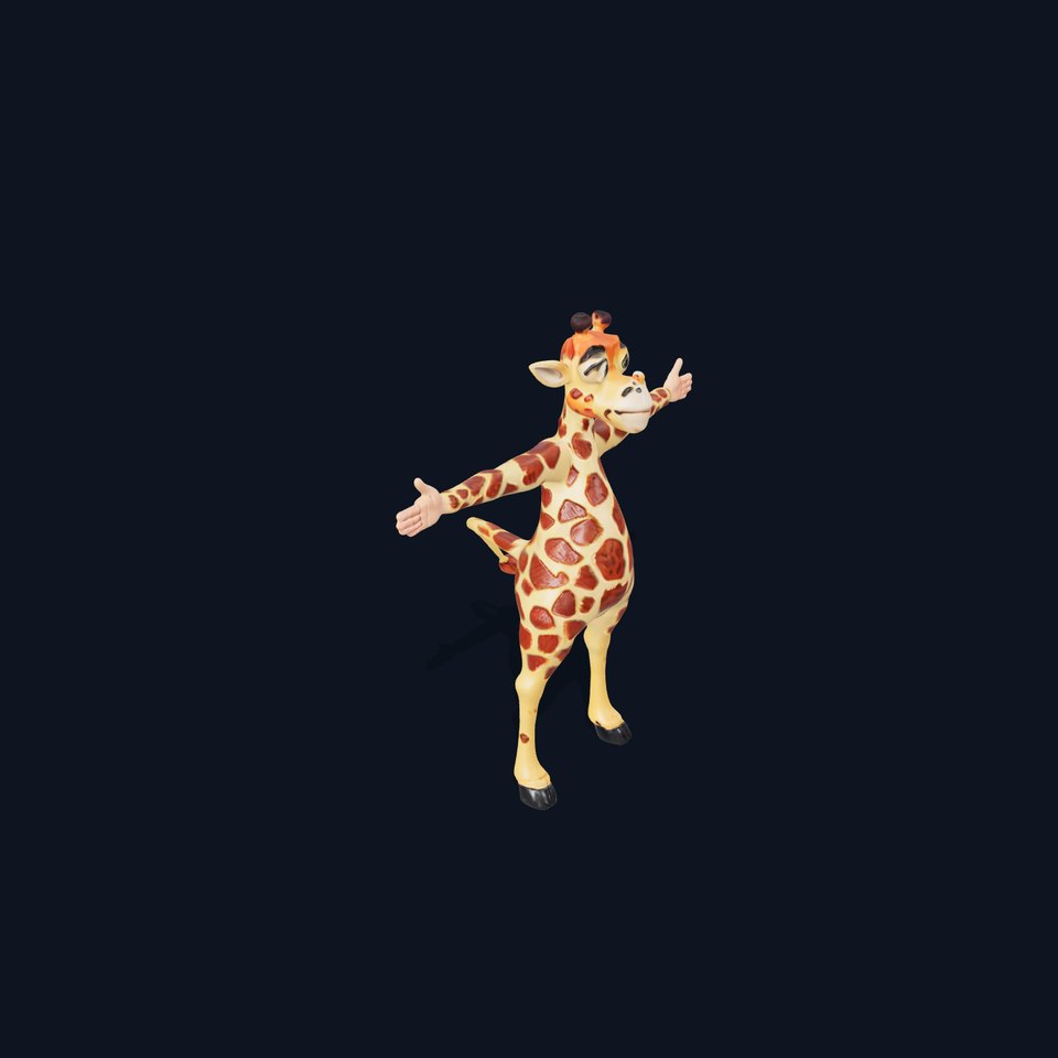 Animated Giraffe Character model pack