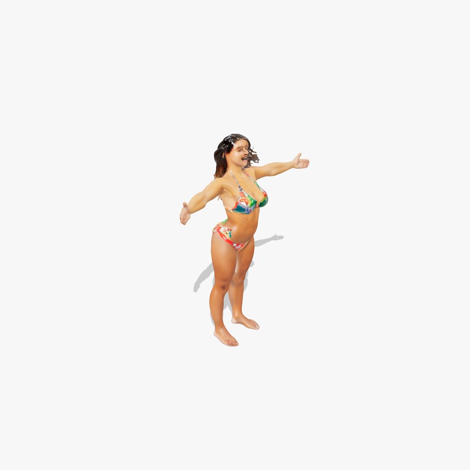 Vibrant TieDye Bikini model pack