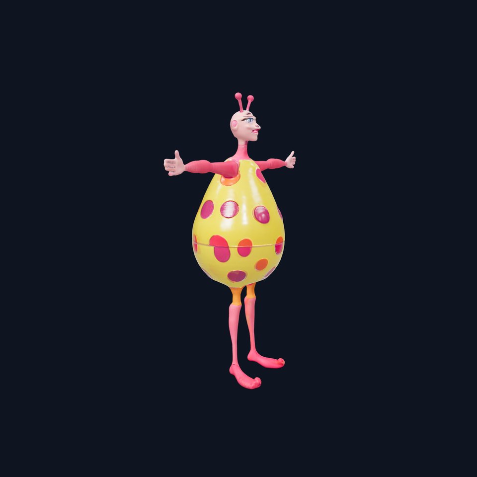Polka Dot Alien model pack