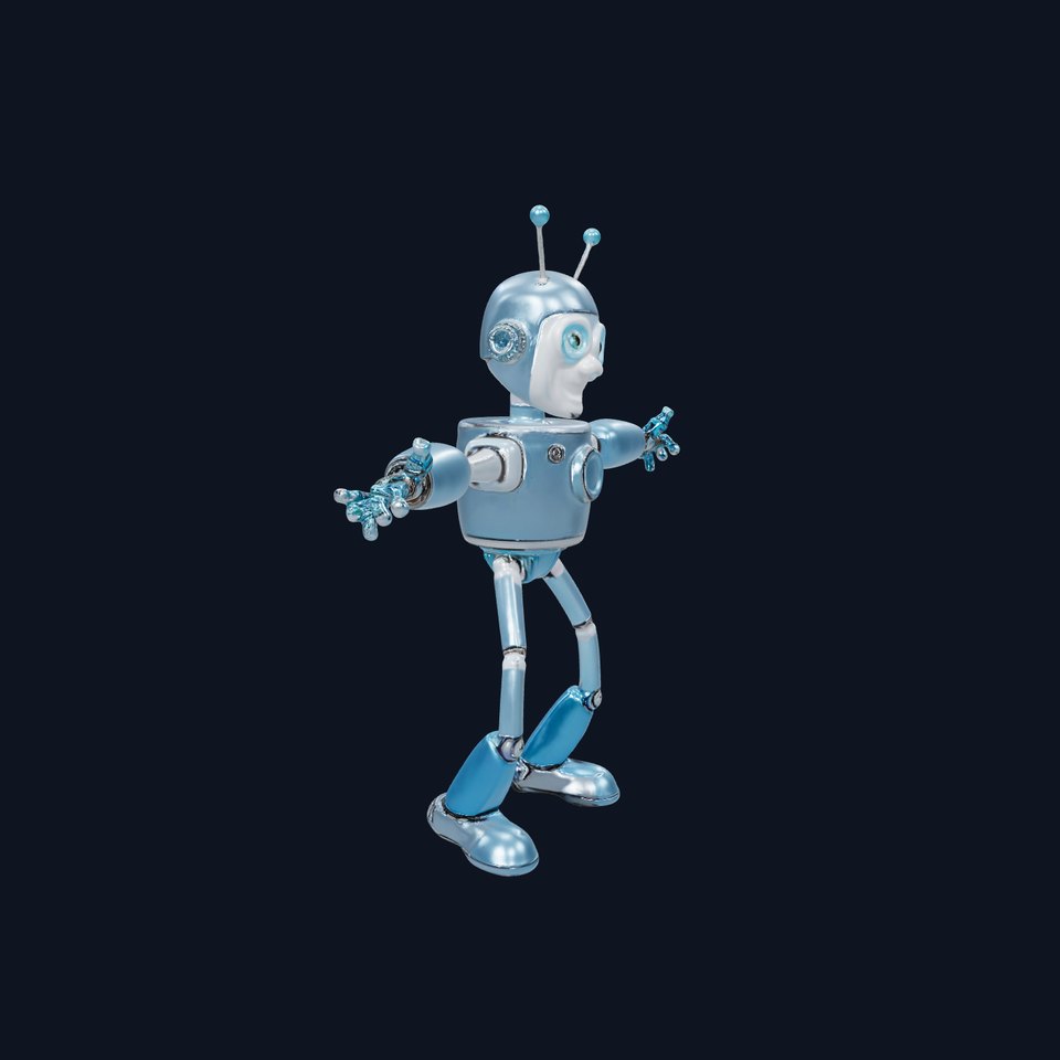 Friendly Blue Robot model pack