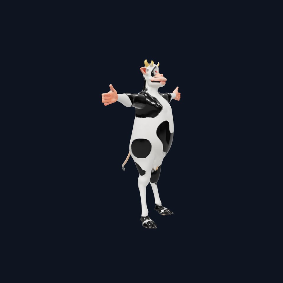 Cartoon Cow Character model pack