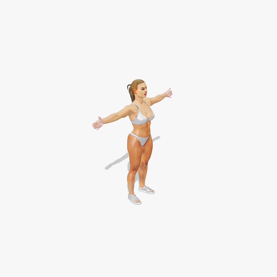 Silver Athletic Woman model pack
