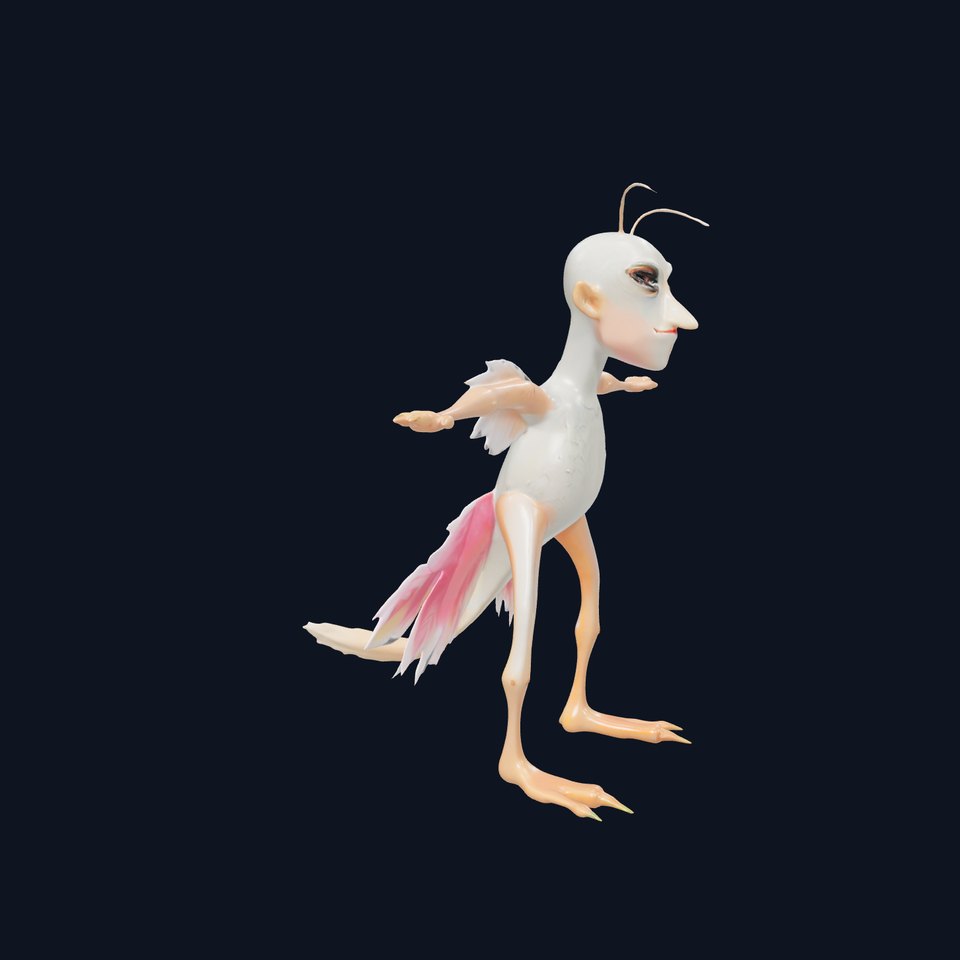 Elegant Alien Creature model pack