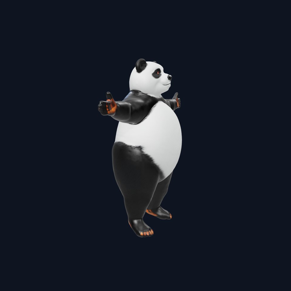 Charming Panda Character model pack