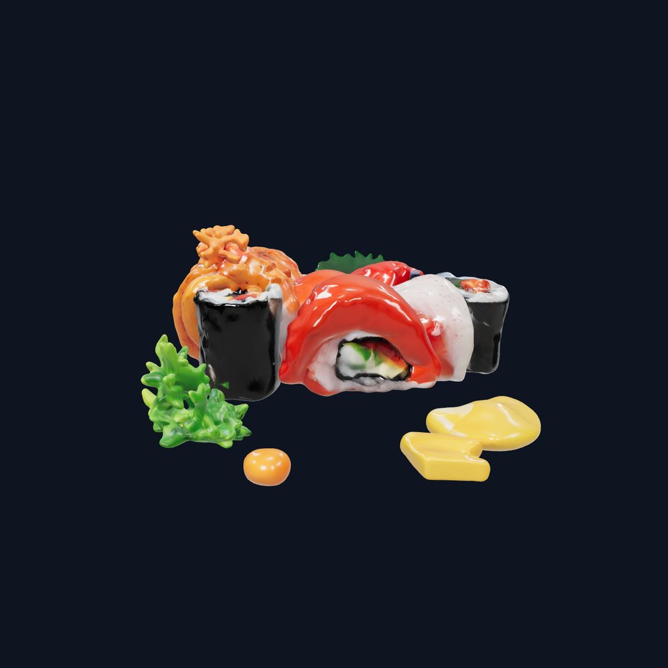 Deluxe Sushi Platter model pack
