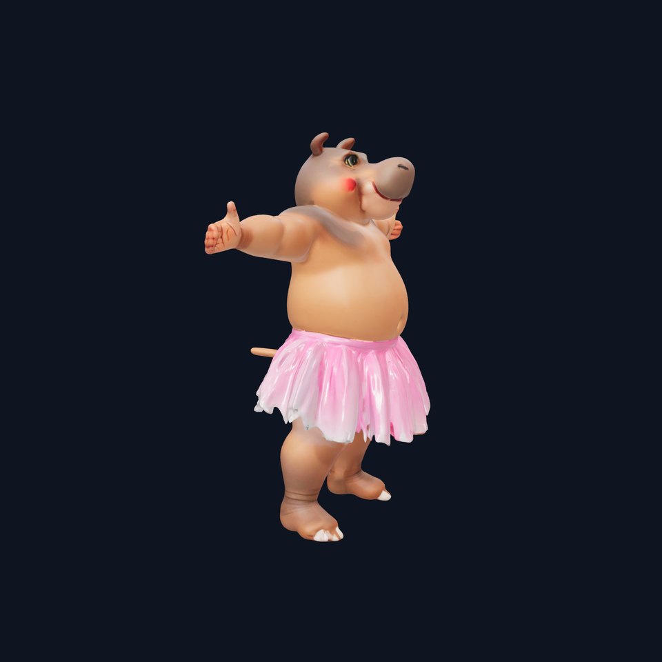 Hippo Ballerina Costume model pack