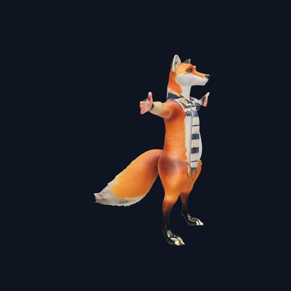 Charming Fox Scarf model pack