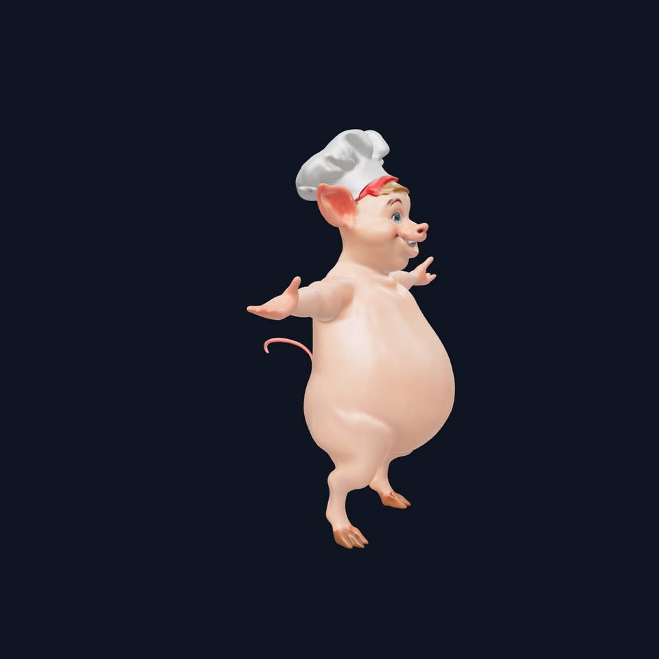 Happy Chef Pig model pack