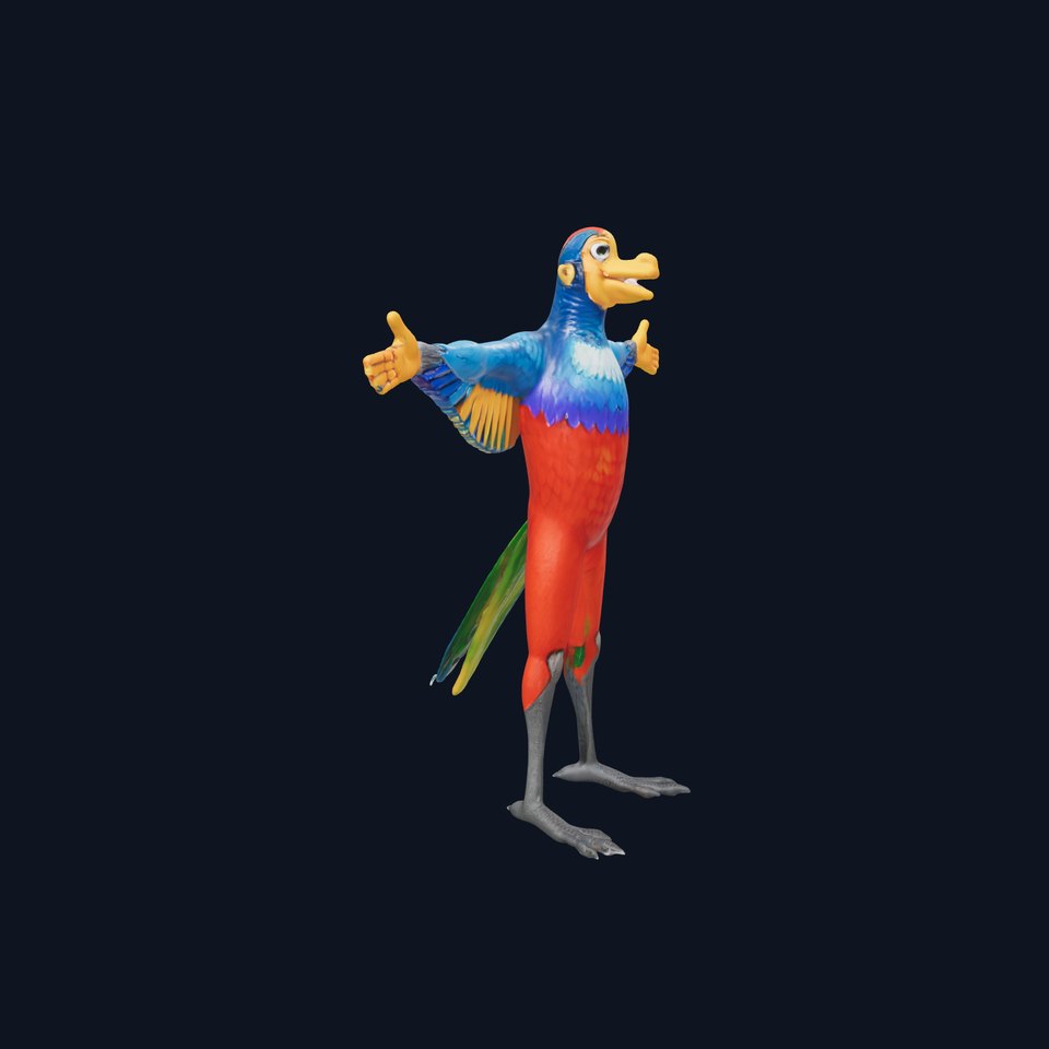 Vibrant Parrot Character model pack