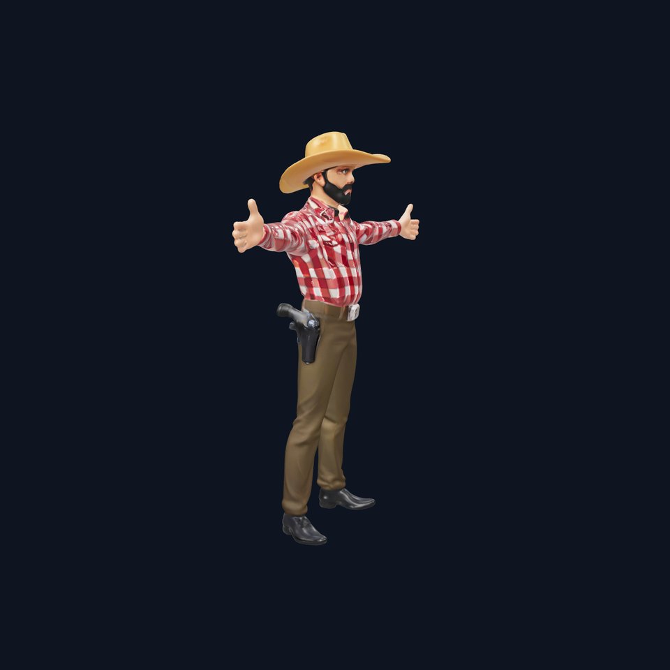 Cowboy Outfit Character model pack