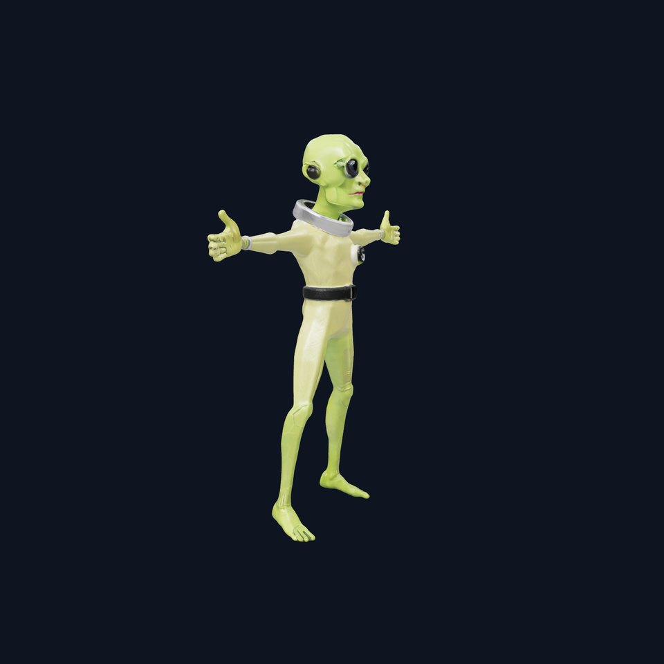 Green Alien Explorer model pack
