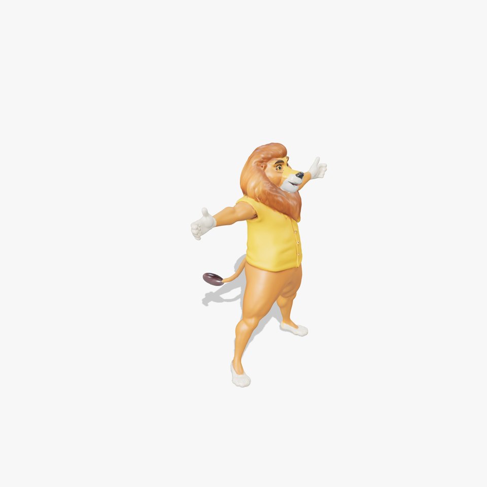 YellowShirted Lion model pack