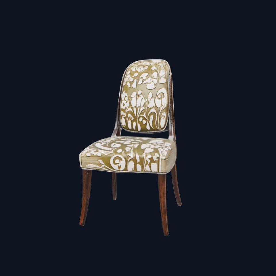 Elegant Floral Chair model pack