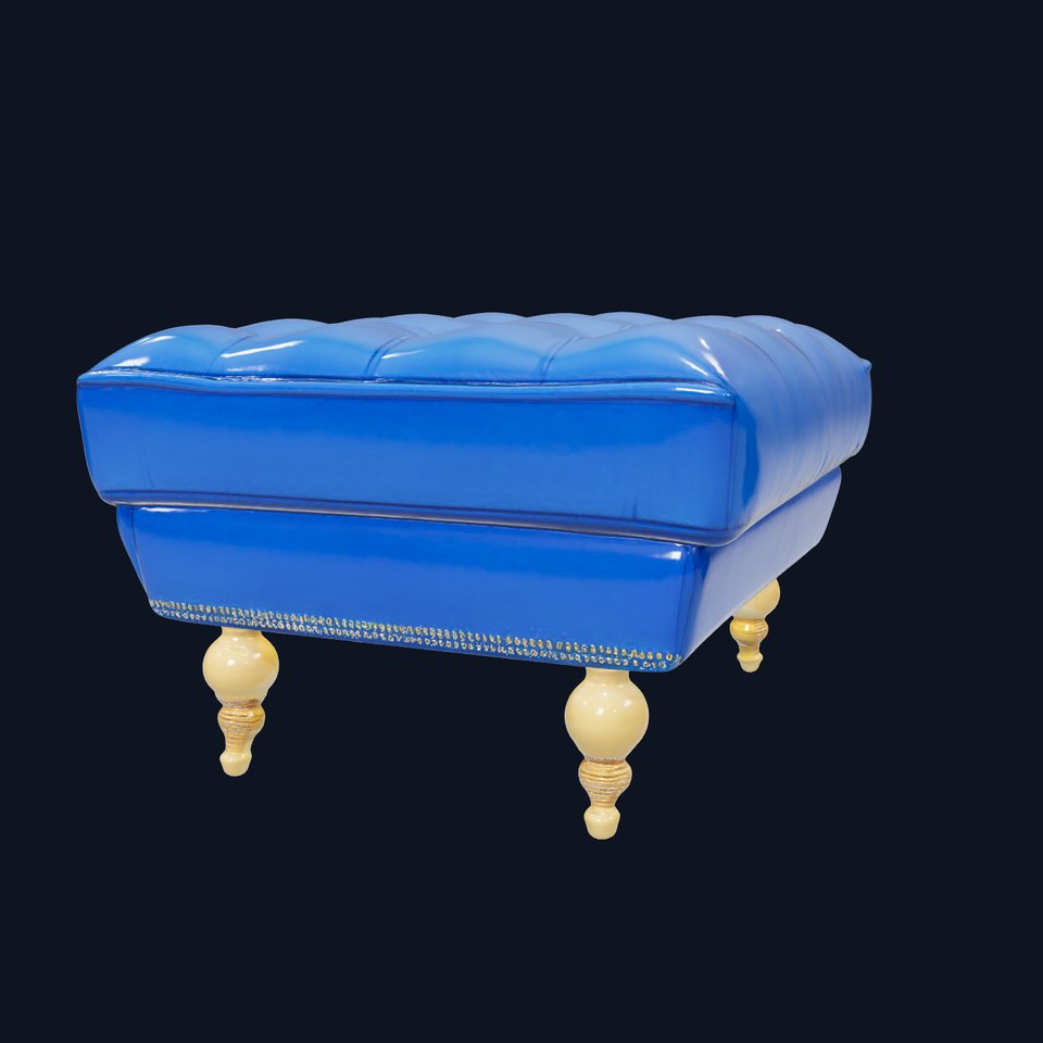 Royal Blue Ottoman model pack