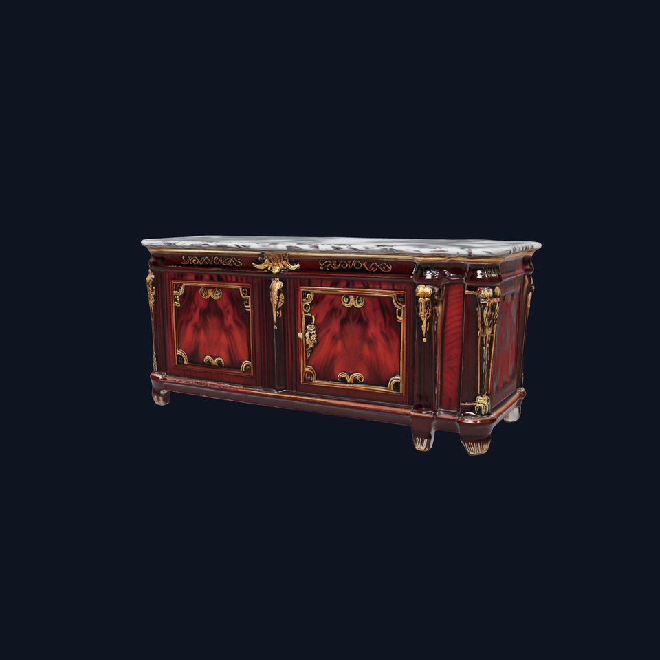 Elegant MarbleTop Cabinet model pack