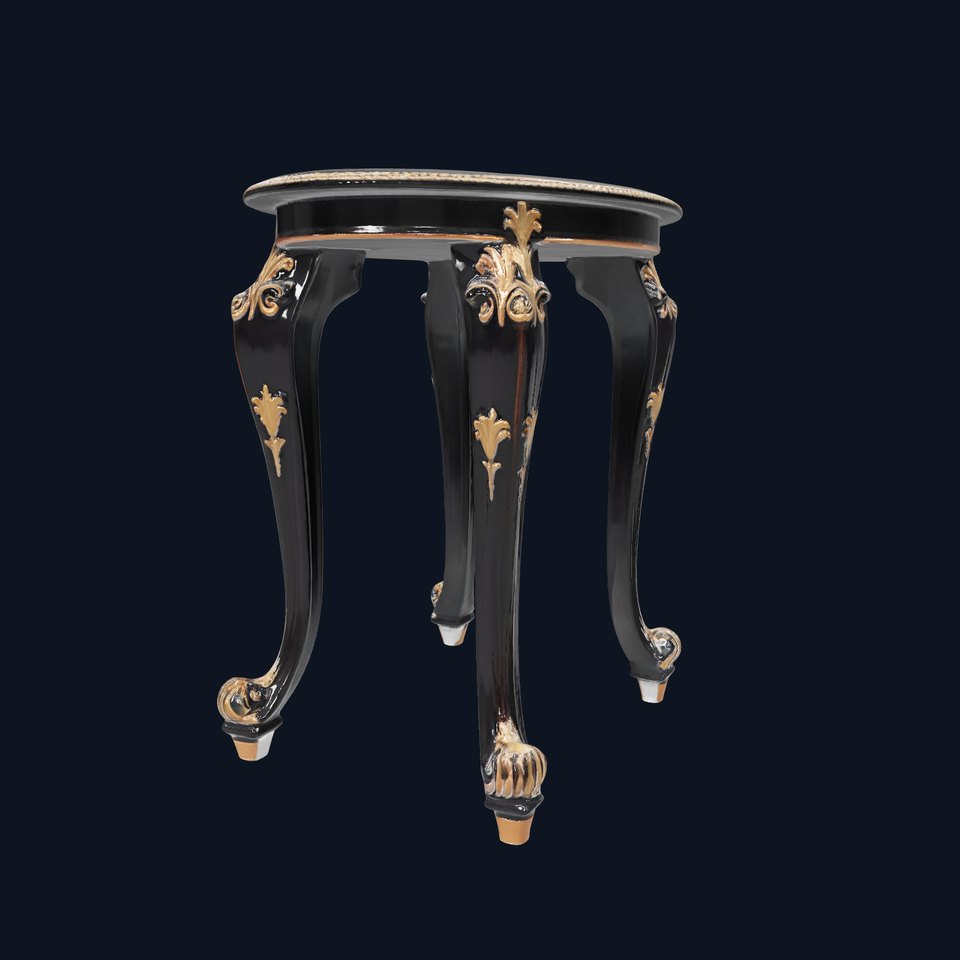 Elegant Black Mahogany Table model pack