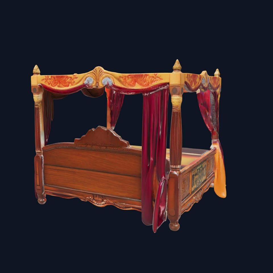 Regal Canopy Bed model pack