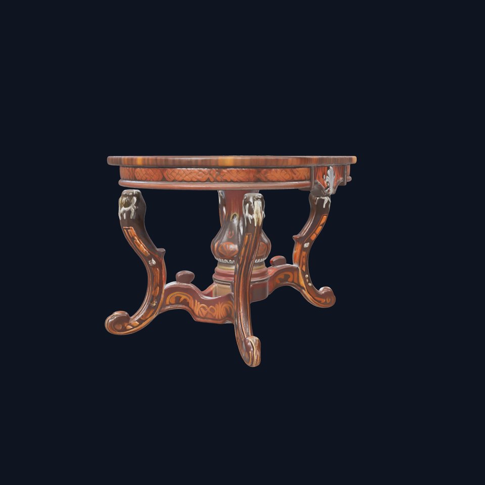 Antique Walnut Table model pack