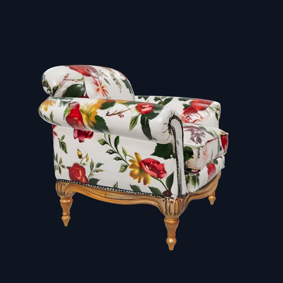 Floral Armchair Elegance model pack