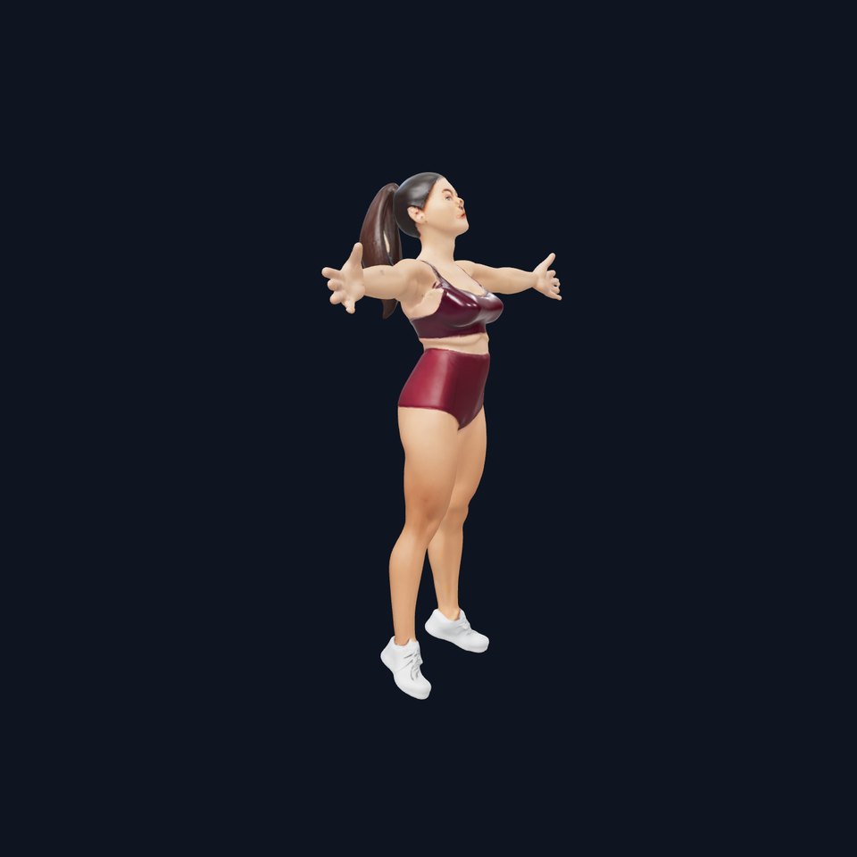 Athletic Burgundy Activewear model pack